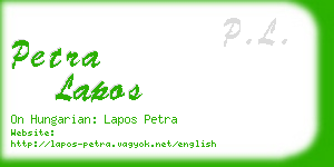 petra lapos business card